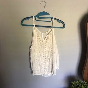 open shoulder blouse